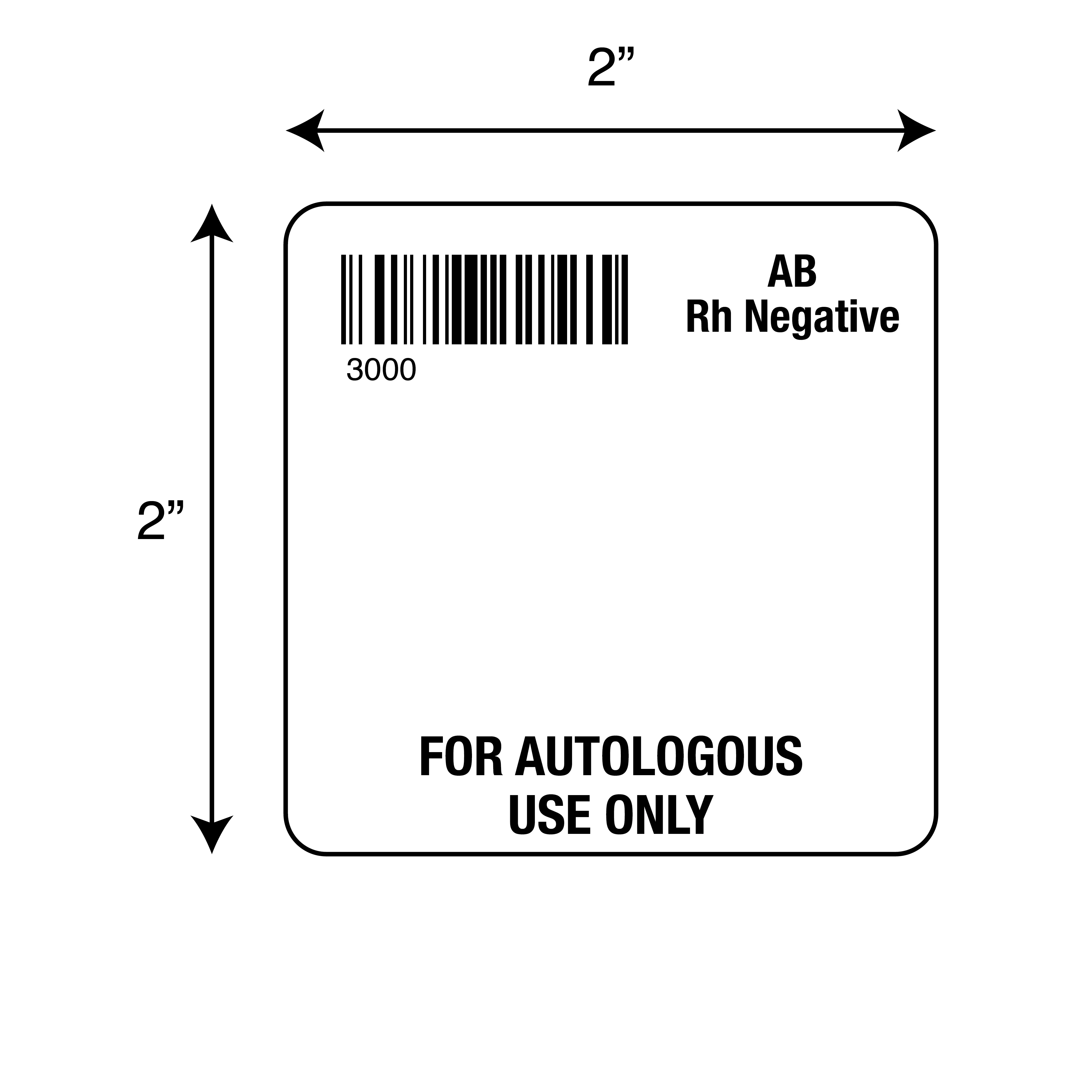 ISBT 128 AB Rh Negative For Autologous Use Only