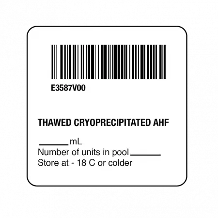 ISBT 128 Thawed Cryoprecipitated AHF