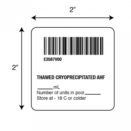 ISBT 128 Thawed Cryoprecipitated AHF