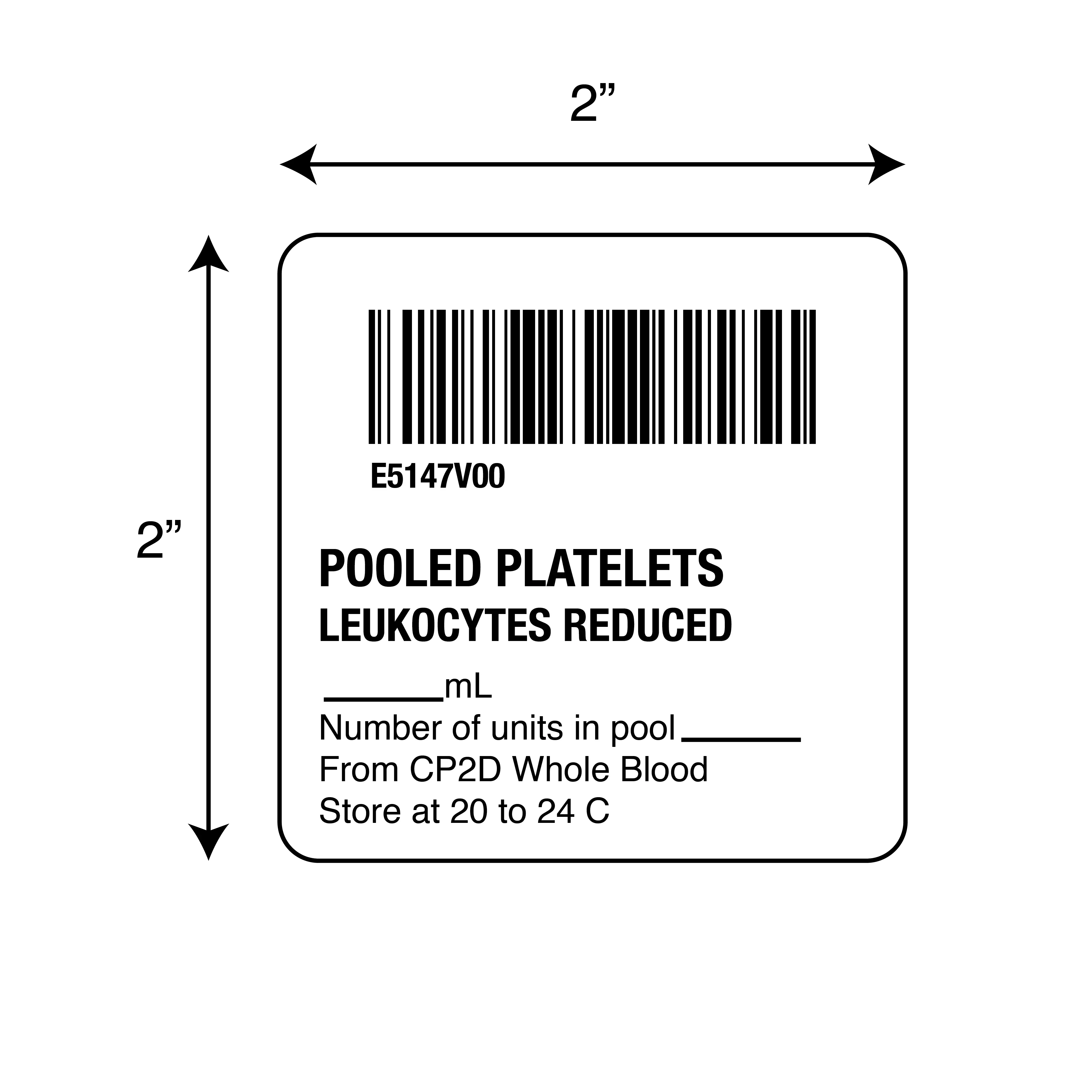 ISBT 128 Pooled Platelets Leukocytes Reduced