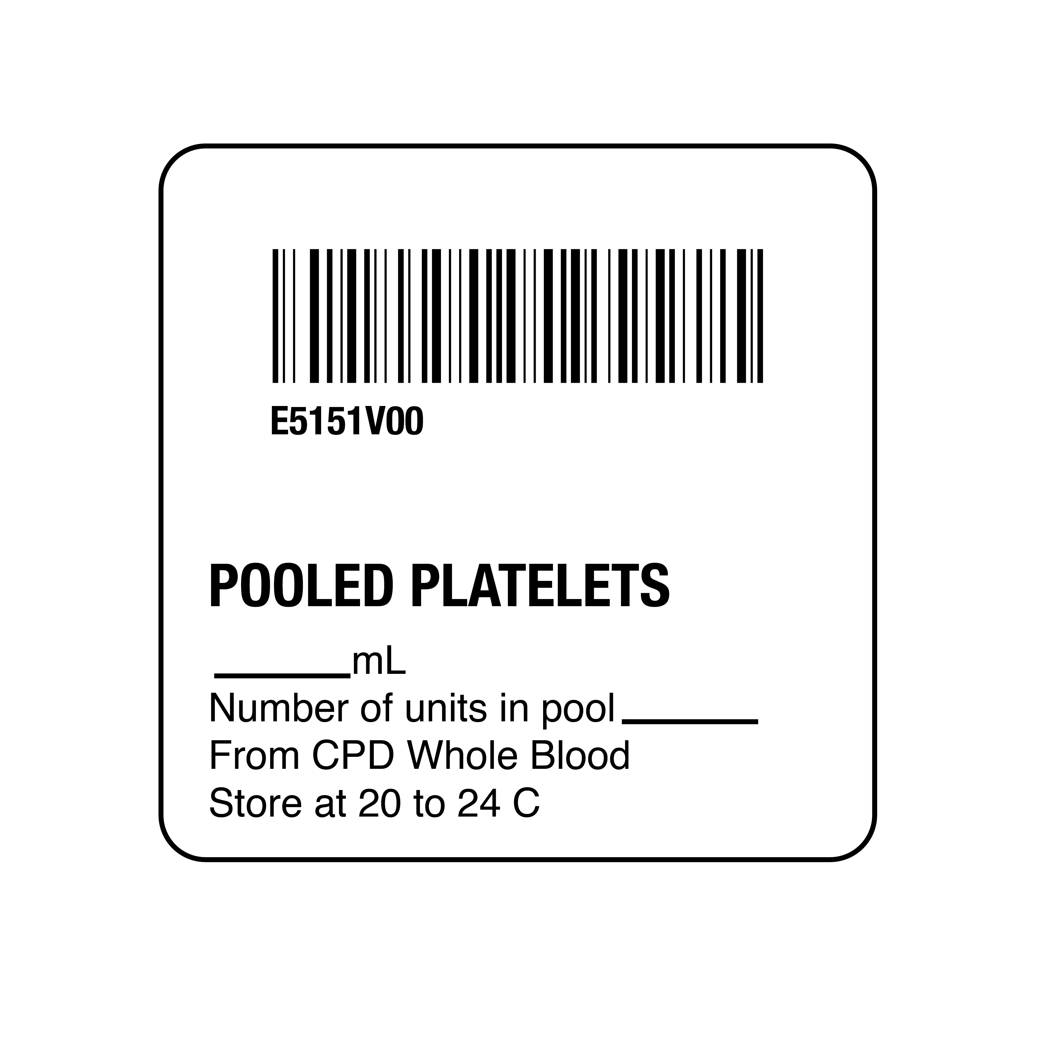ISBT 128 Pooled Platelets