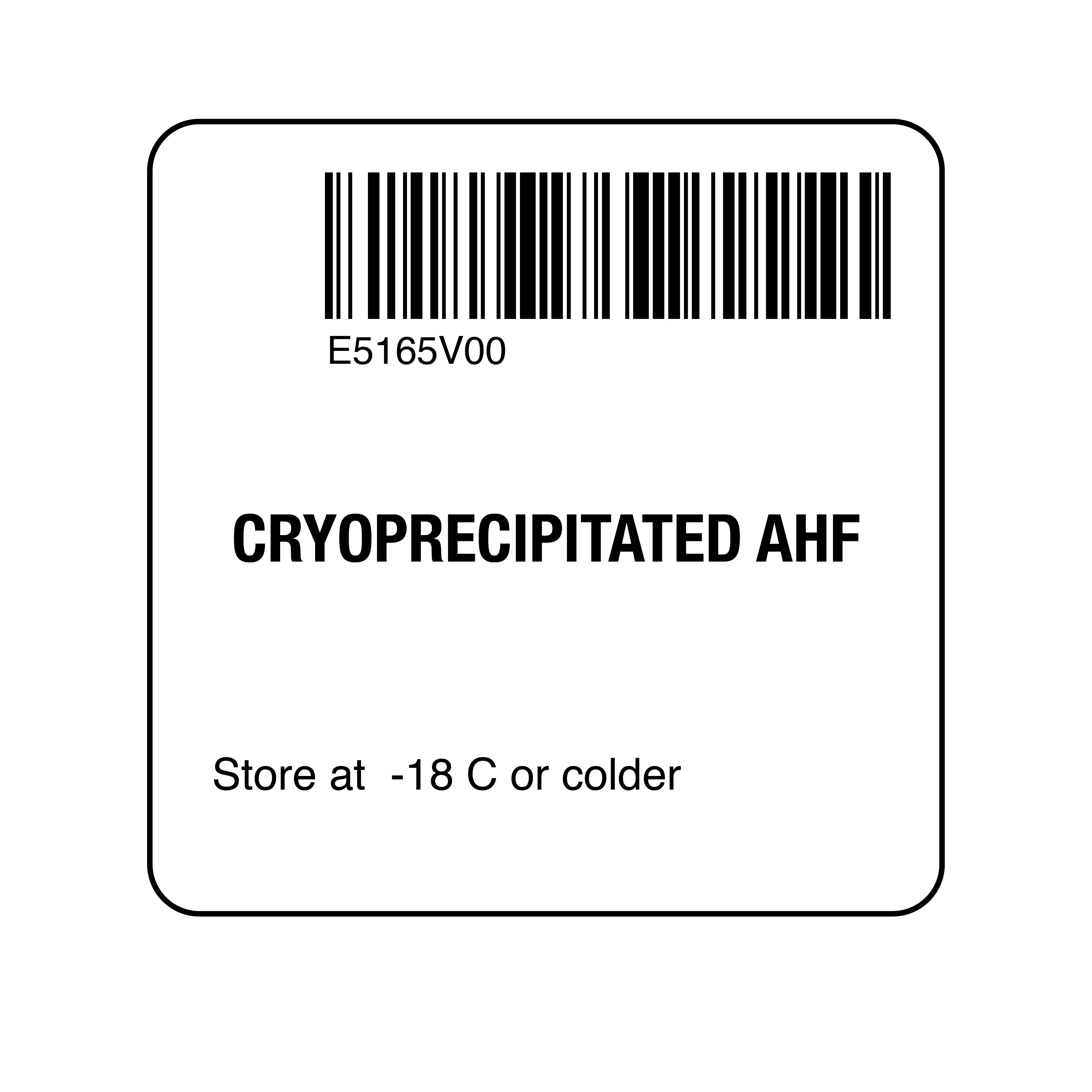 ISBT 128 Cryoprecipitated AHF
