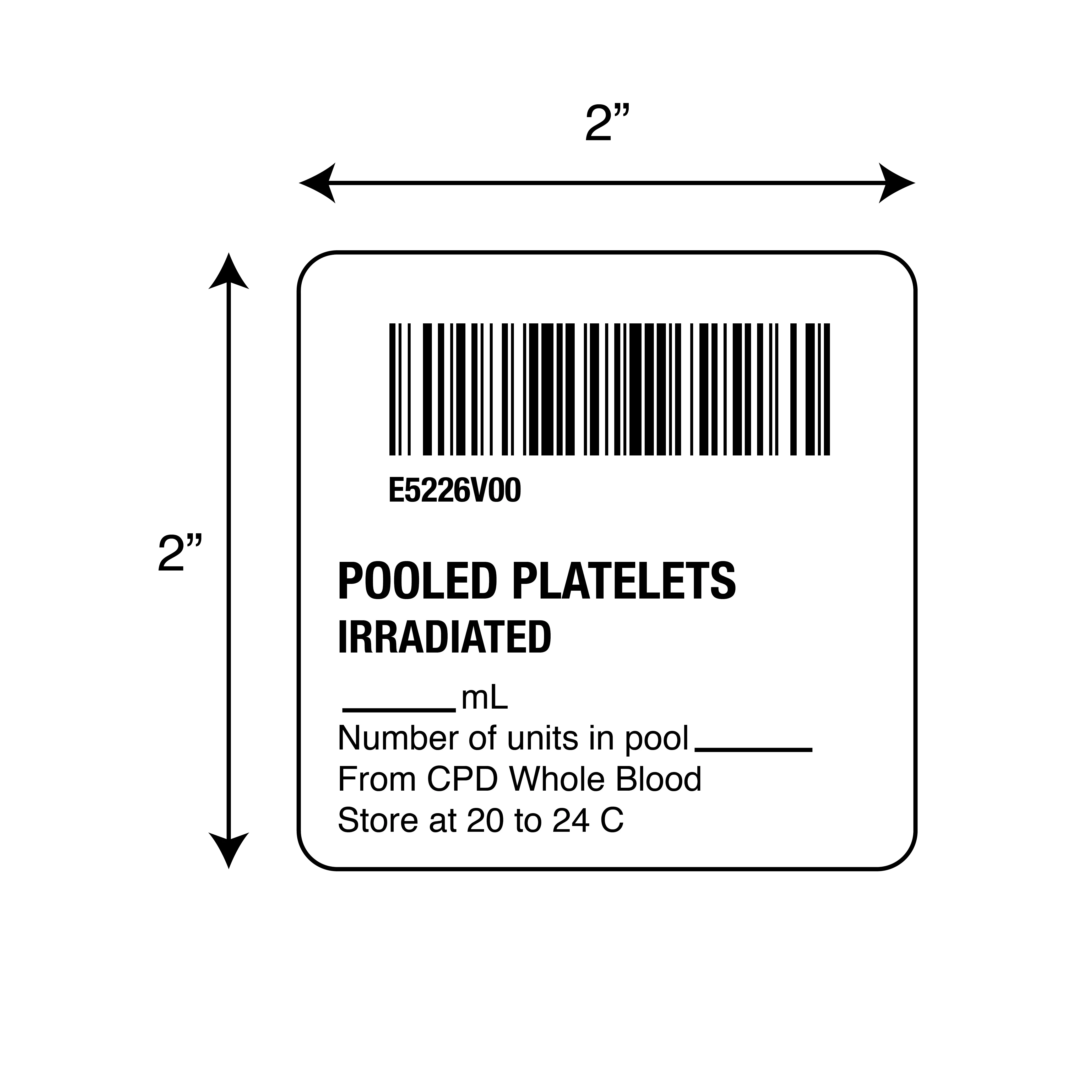 ISBT 128 Pooled Platelets Irradiated