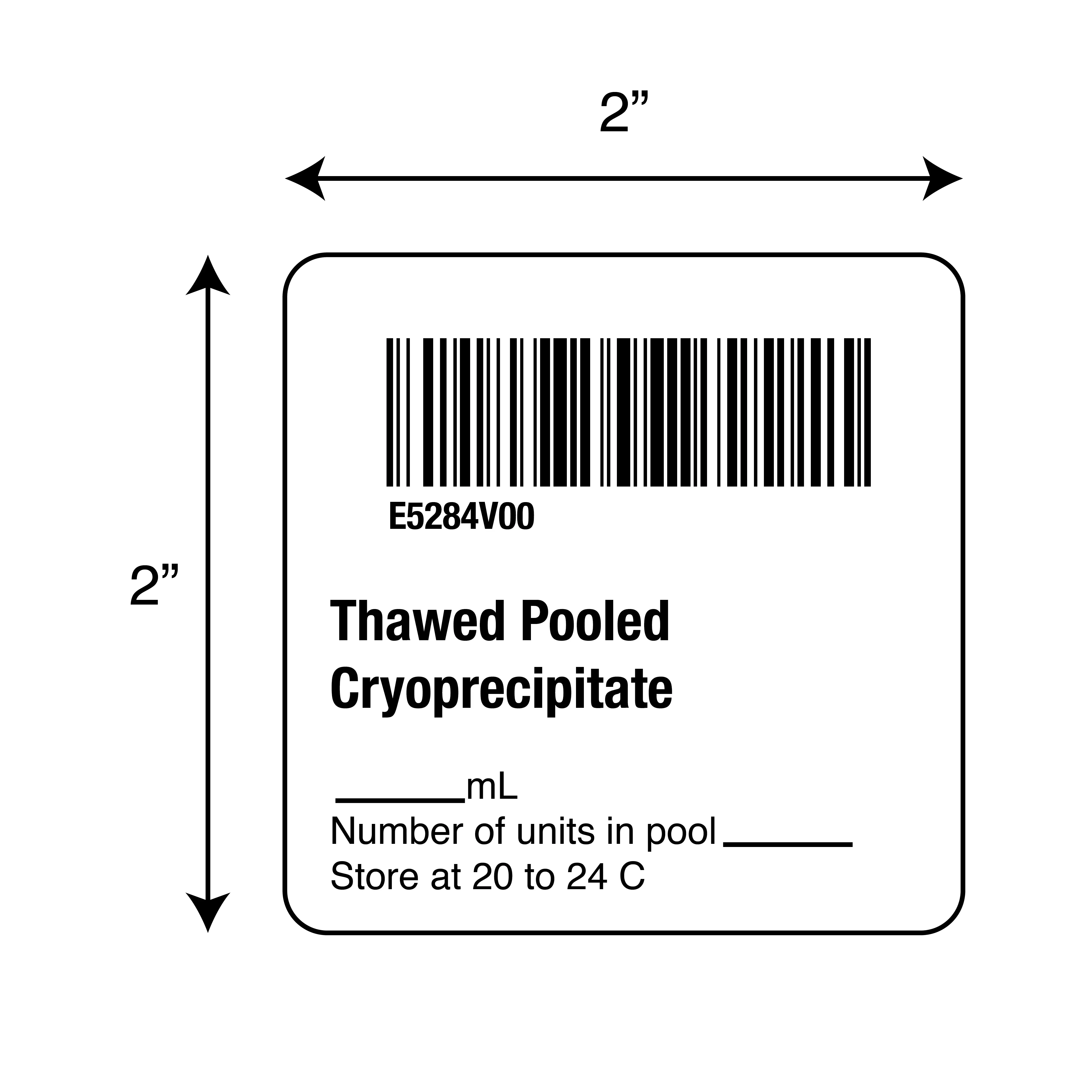 ISBT 128 Thawed Pooled Cryoprecipitate