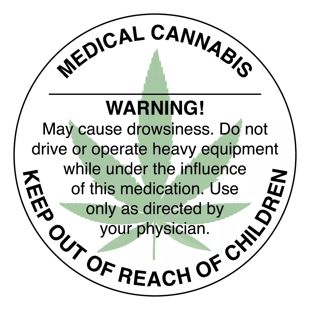 Generic Medical Cannabis Compliance Circle Label