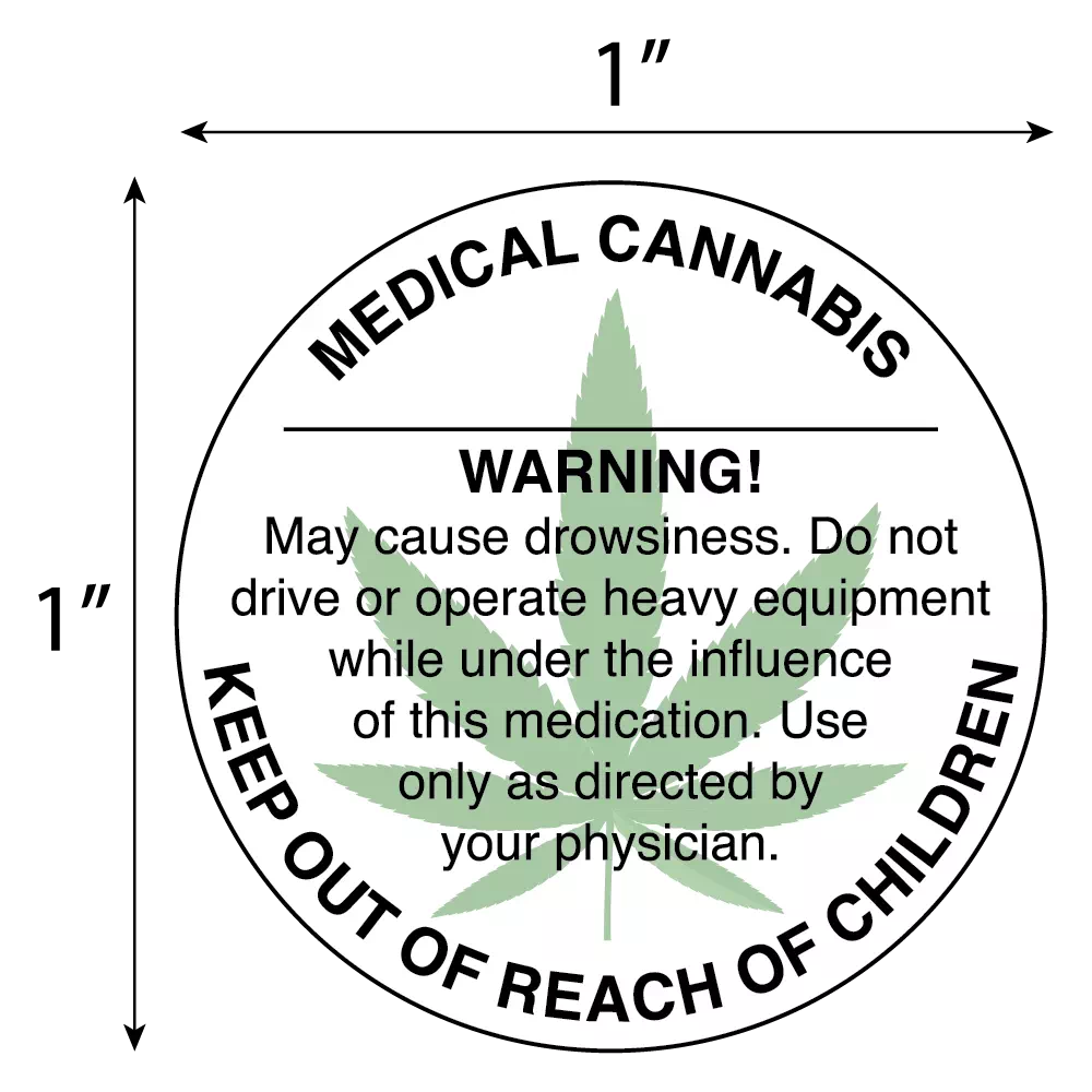 Generic Medical Cannabis Compliance Circle Label