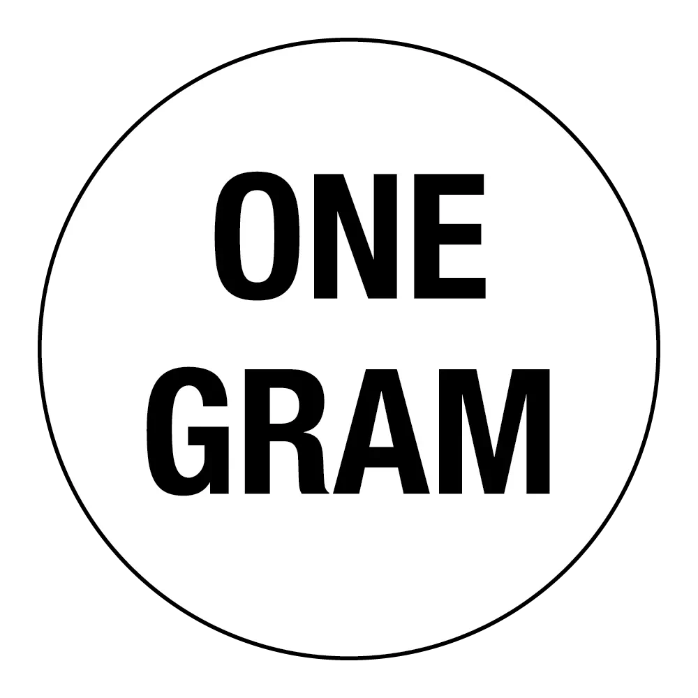 One Gram Clear Circle Label