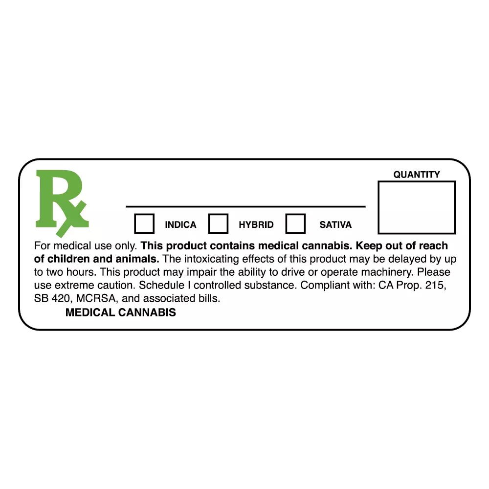 All States Medical Marijuana & Cannabis Compliant Labels