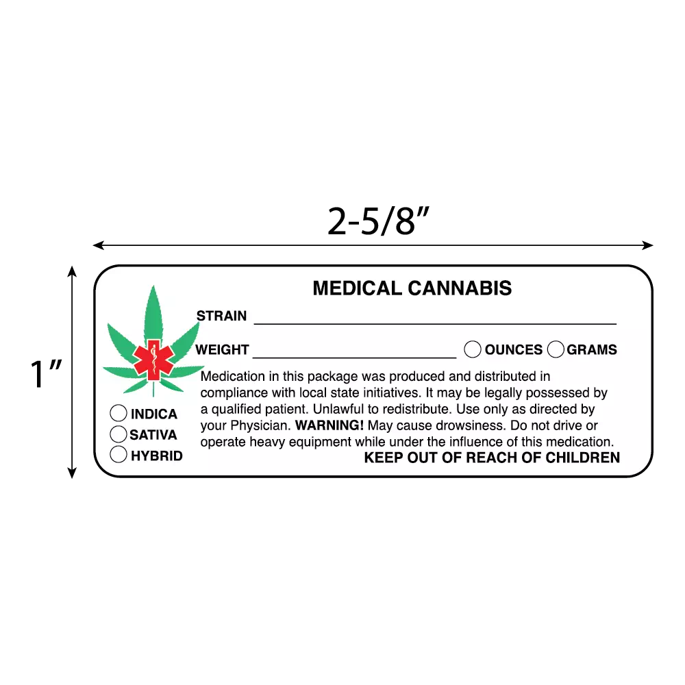 Generic Medical Cannabis Compliance Label