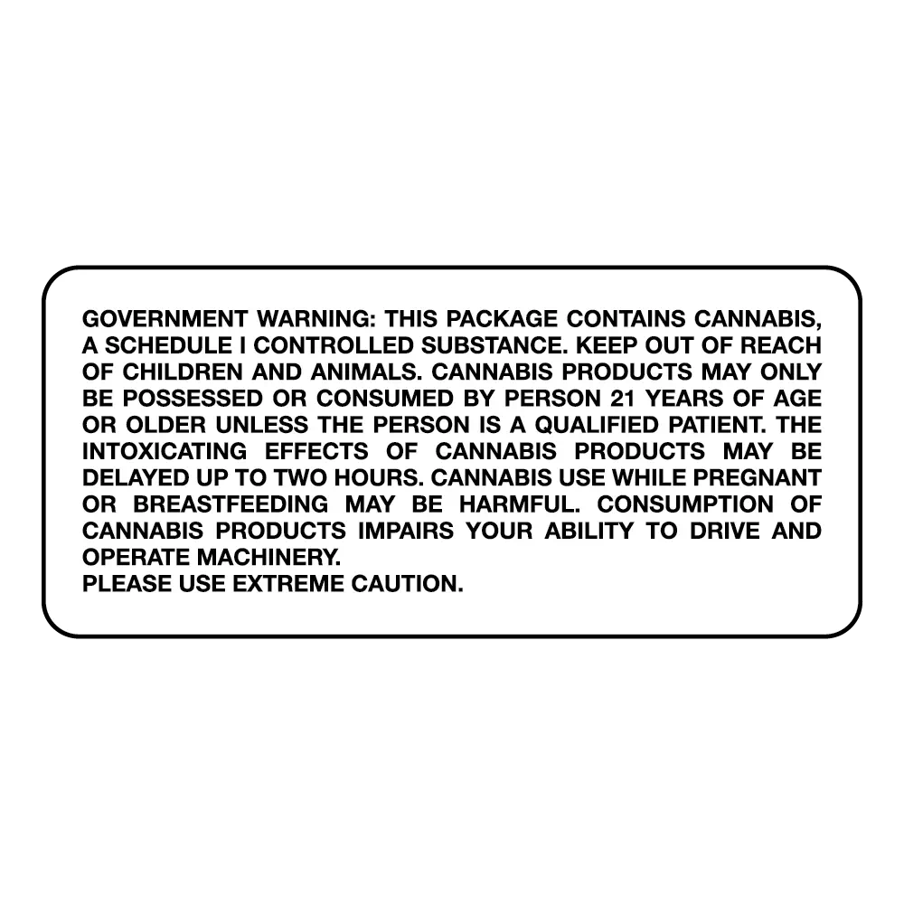 CA MAUCRSA Warning Labels for Cannabis
