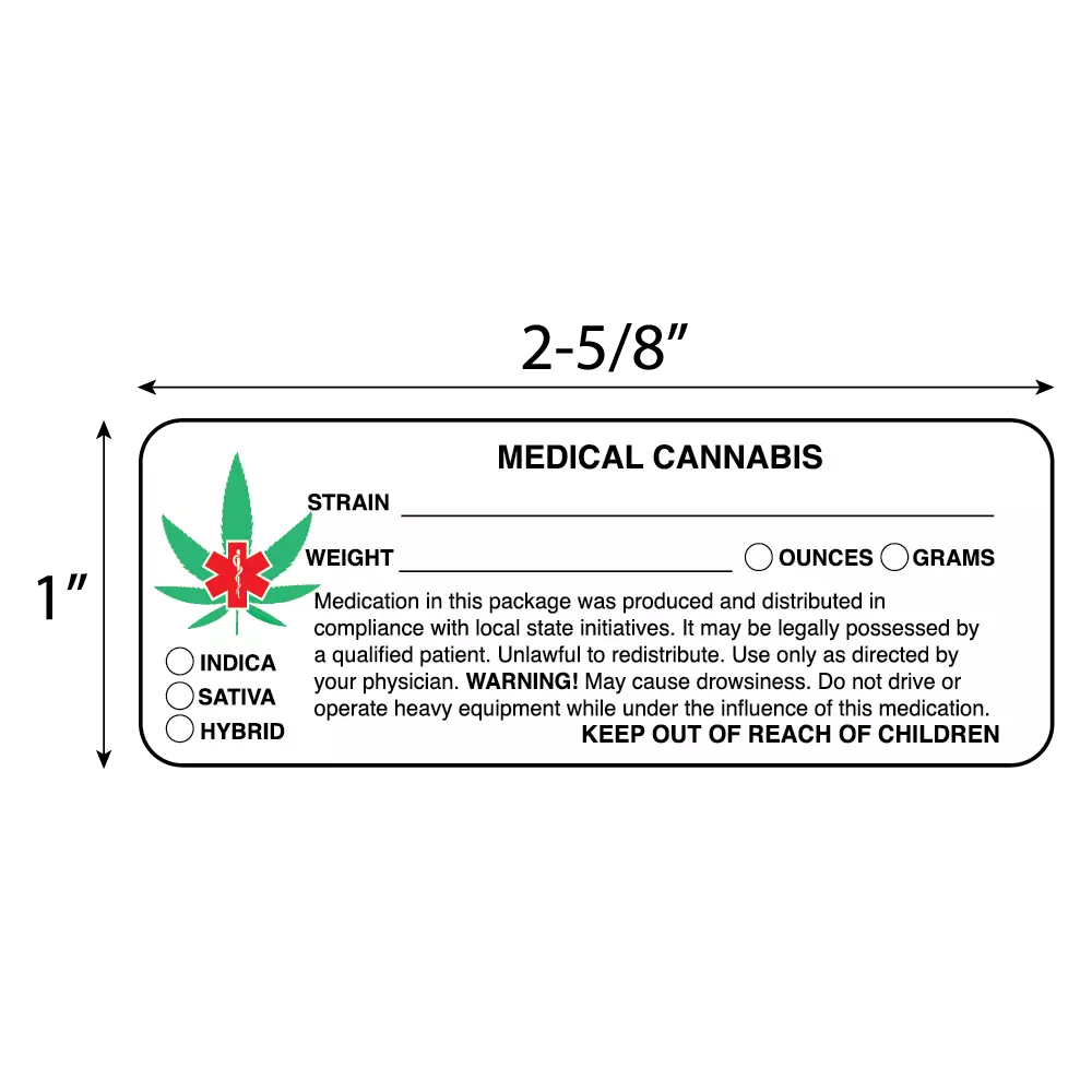 Hawaii State Medical Cannabis Compliance Label