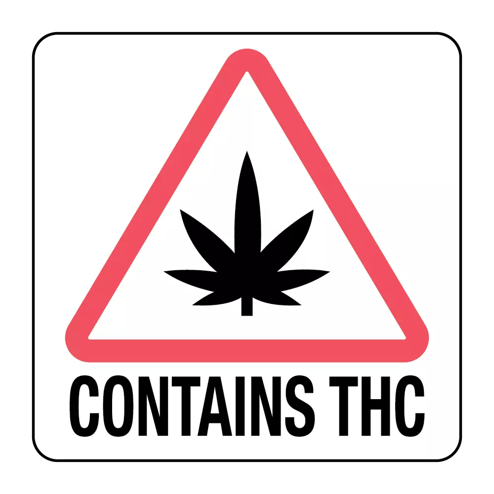 Massachussetts THC Triangle Label