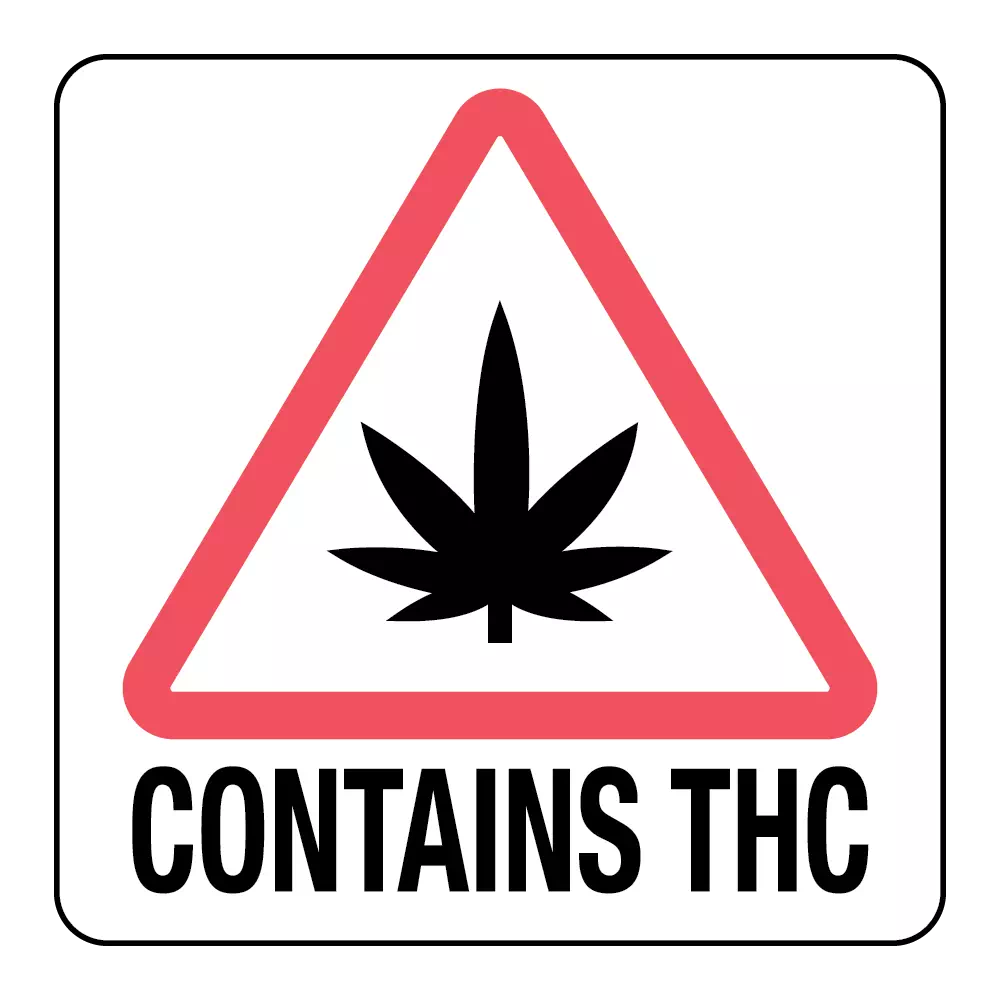 Massachussetts THC Triangle Label - Small