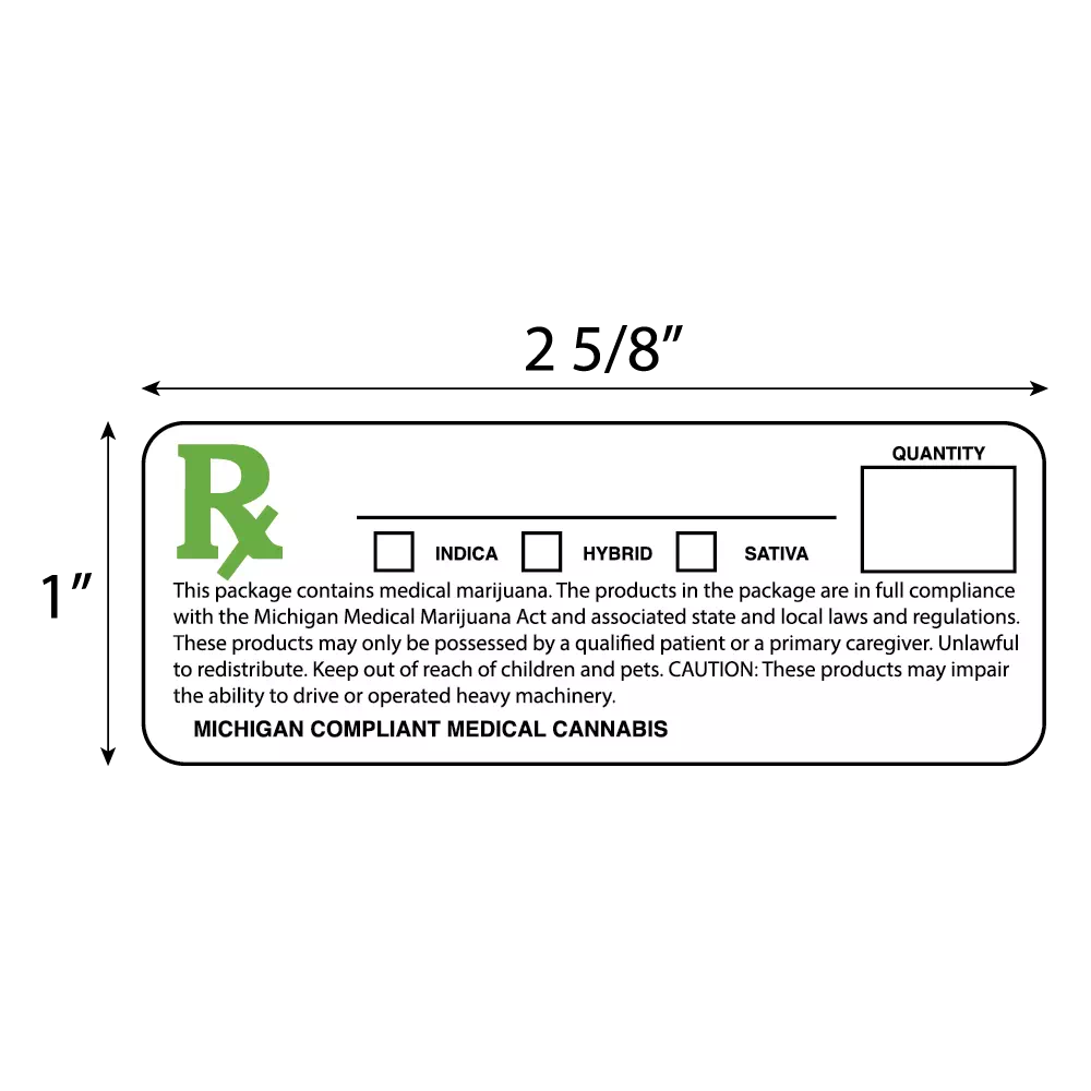 Michigan Medical Marijuana Compliant Labels
