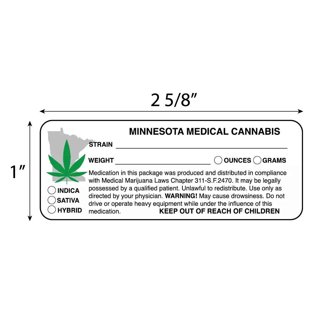 Minnesota Medical Marijuana Compliant Labels