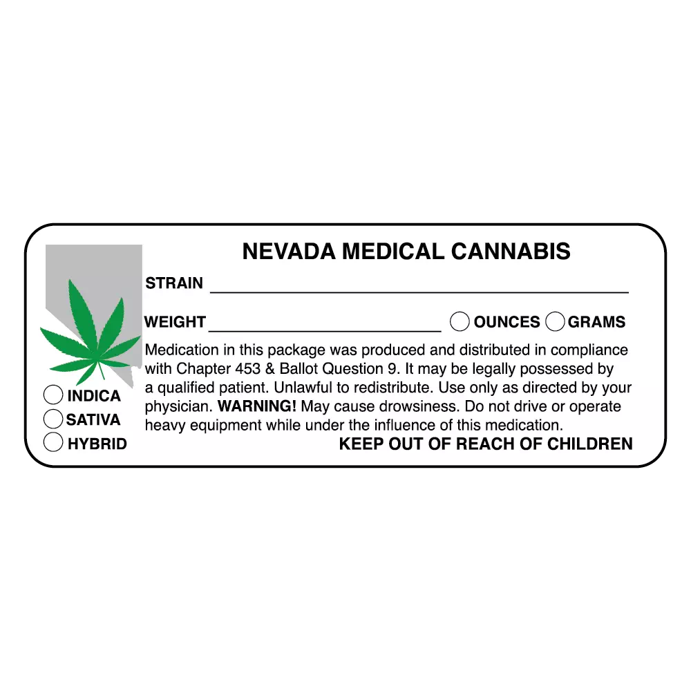 Nevada Medical Marijuana Compliant Labels