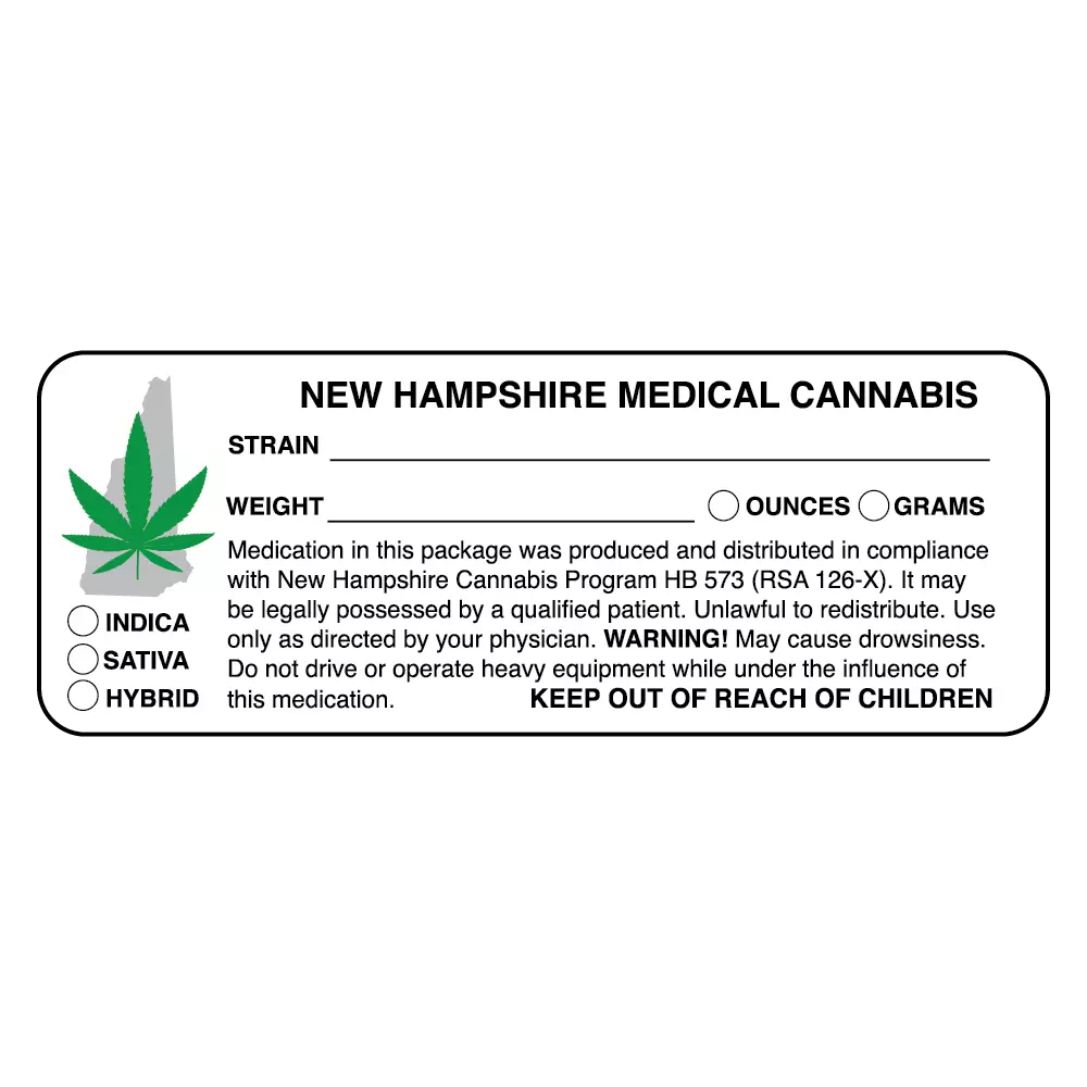 New Hampshire Medical Marijuana Compliant Labels