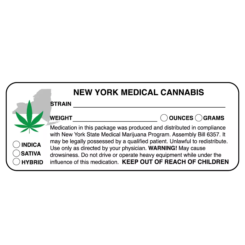 New York Medical Marijuana Compliant Labels