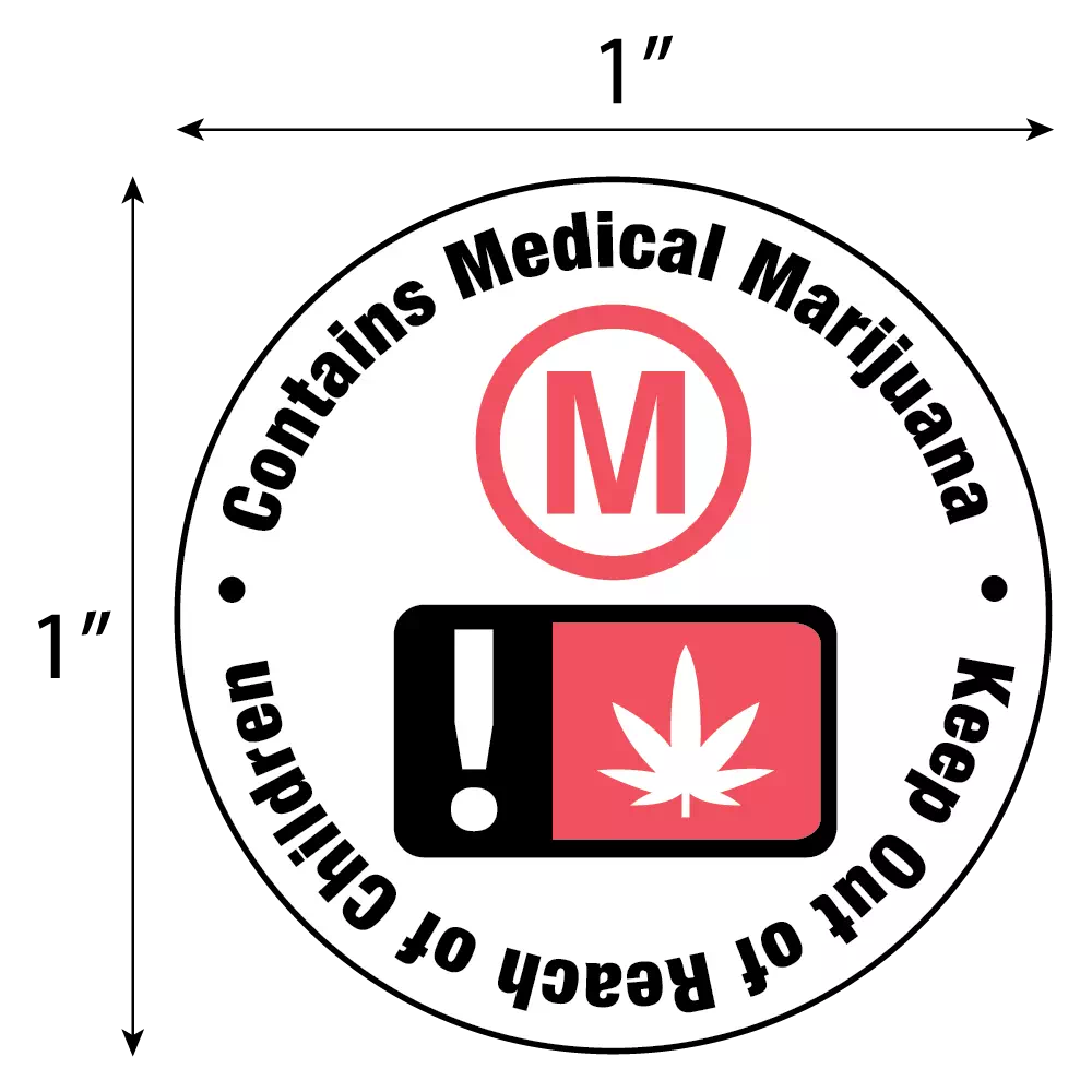 Oregon State Medical Marijuana Compliance Circle Label