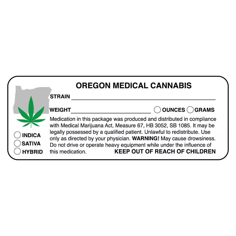 Oregon Medical Marijuana Compliant Labels
