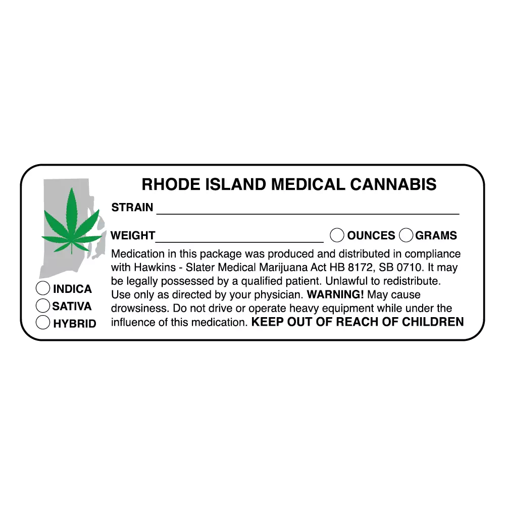 Rhode Island Medical Marijuana Compliant Labels