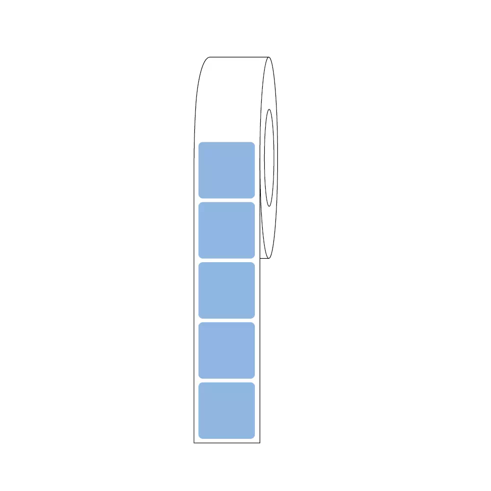 Xylene Resistant Slide Label, 7/8" x 7/8", 1 Across Blue