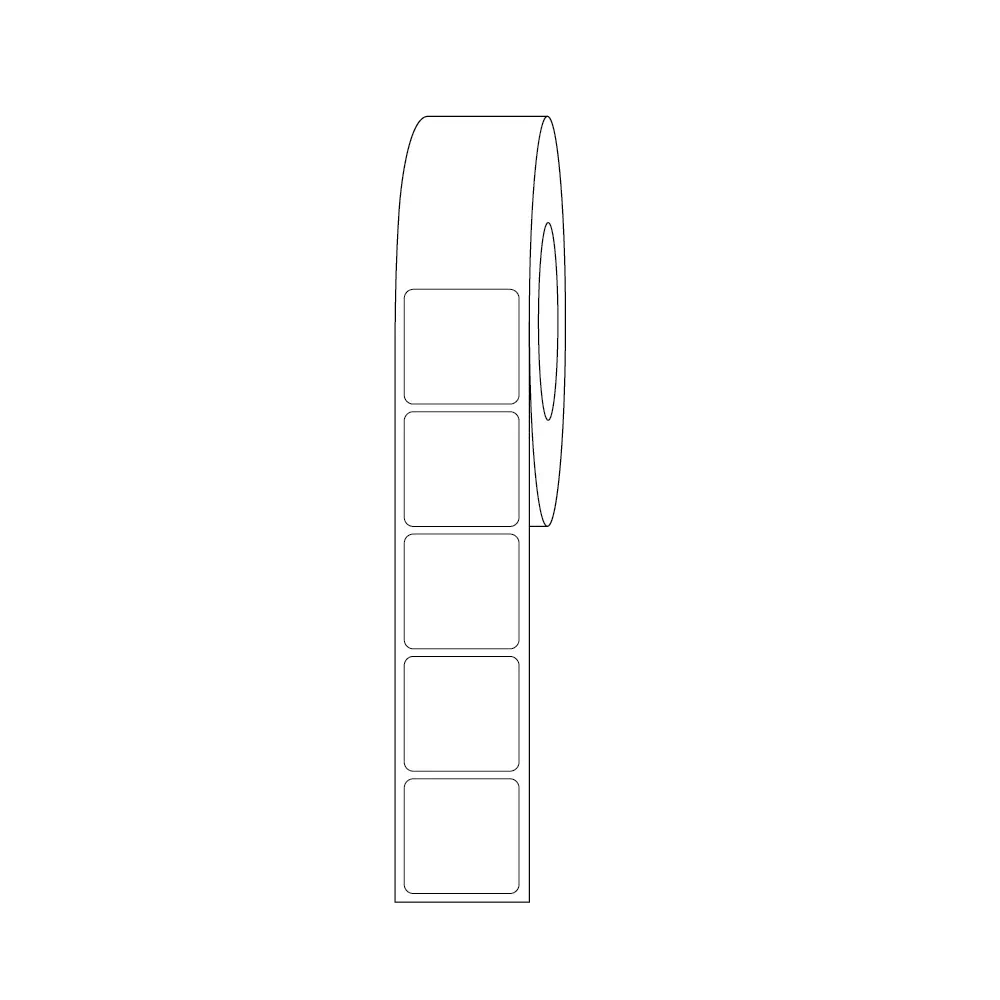 Xylene Resistant Slide Label, 7/8" x 7/8", 1 Across White