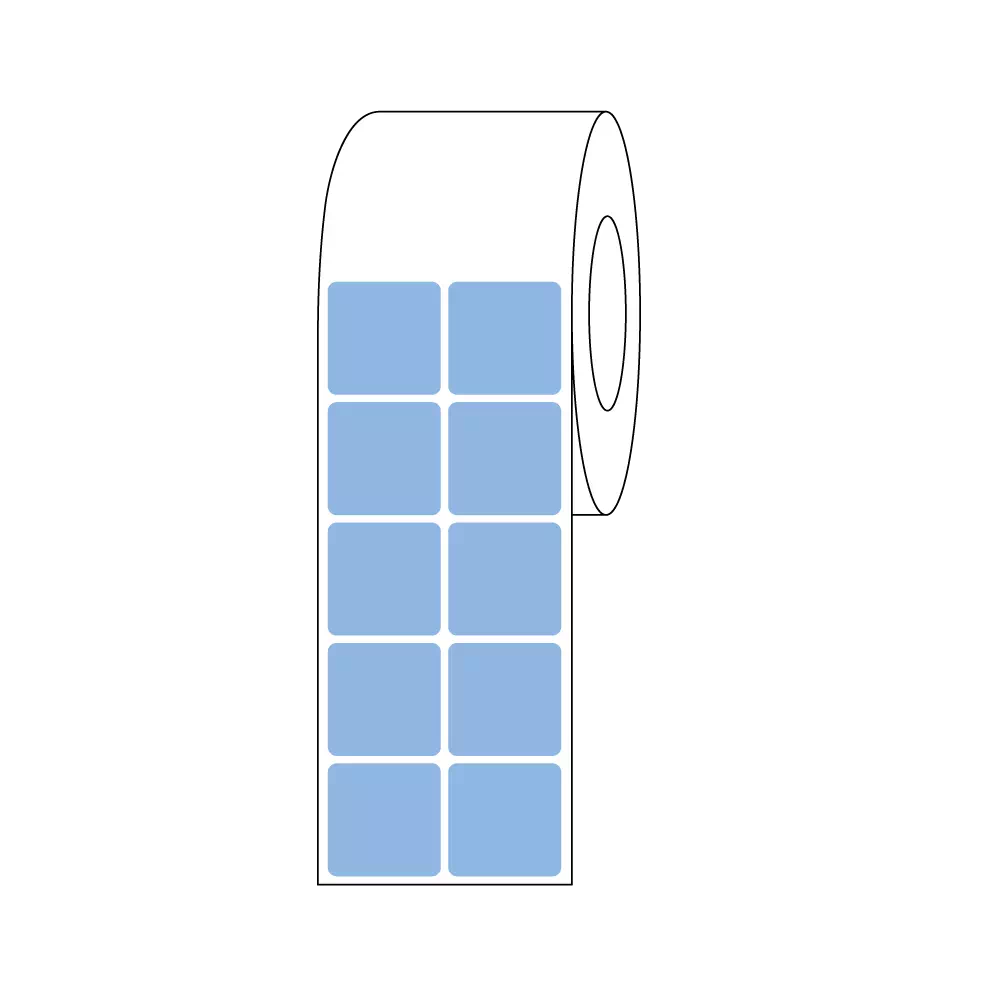 Xylene Resistant Slide Label, 7/8" x 7/8", 2 Across Blue