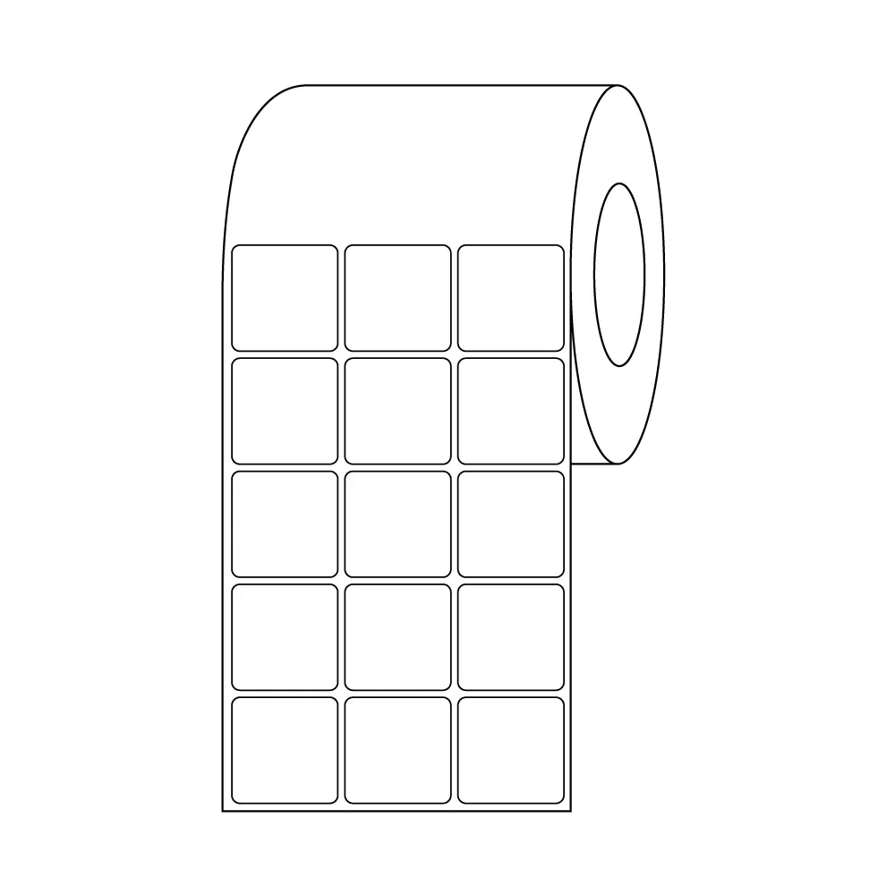 Xylene Resistant Slide Label, 7/8" x 7/8", 3 Across White
