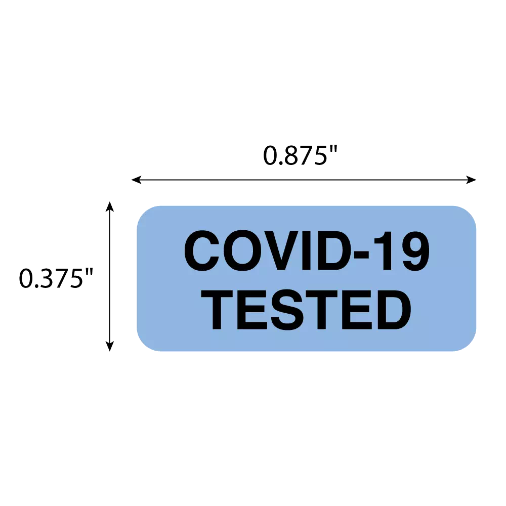 COVID-19 TESTED LABEL