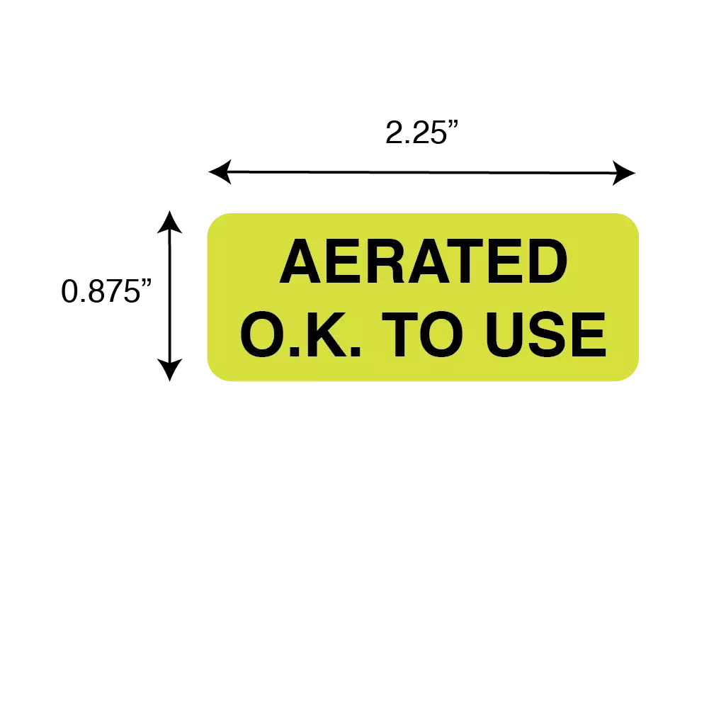 Aerated O.K. To Use