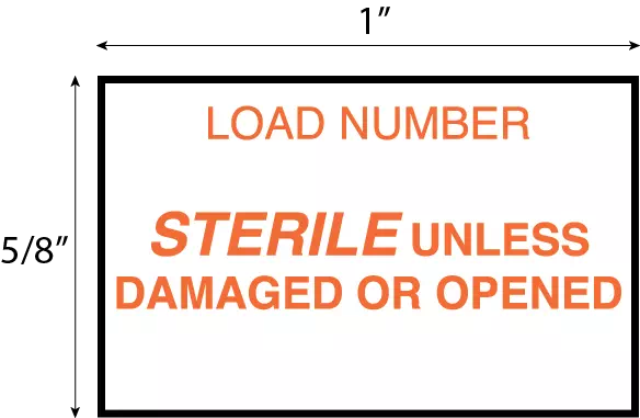 Gun Label Load Number Sterilized Unless Damag