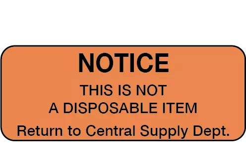 Notice This is not a Disposable Item