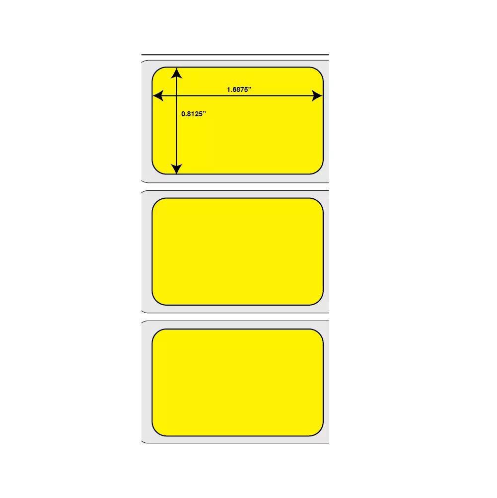 Direct Thermal Piggy Back Label, Strip Style 1-up