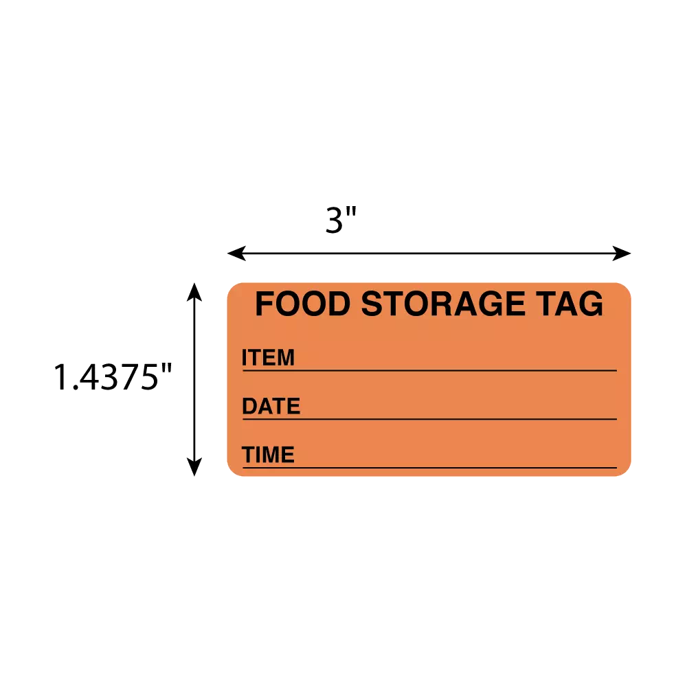 Dissolvable Labels - Food Storage Tag