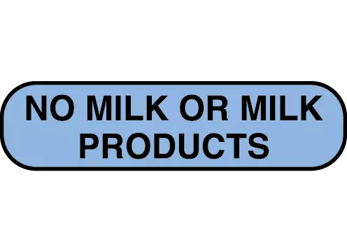No Milk Or Milk Products