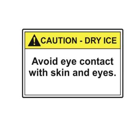 Caution Dry Ice Avoid Eye Contact