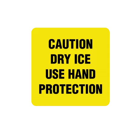 Caution Dry Ice Use Hand Protection