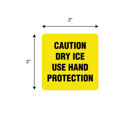 Caution Dry Ice Use Hand Protection