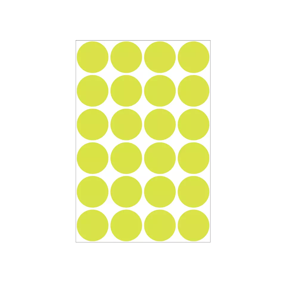 Label, Color Coded Dot Sheet Form - 1