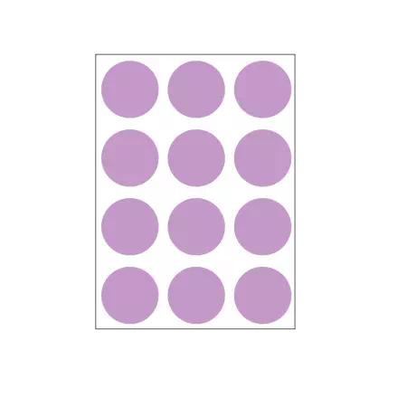 Color Coded Dot - Sheeted - Violet - 1-1/4"