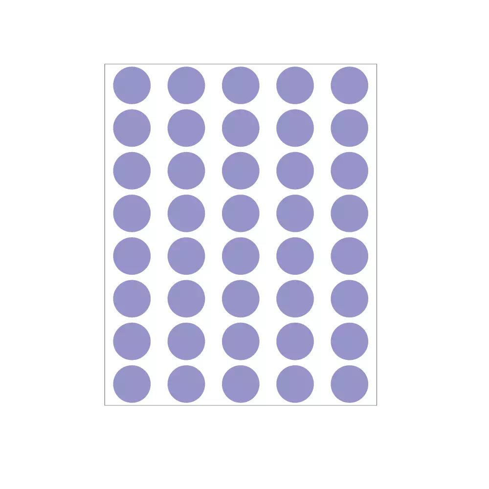 Label, Color Coded Dot Sheet Form - 1/2