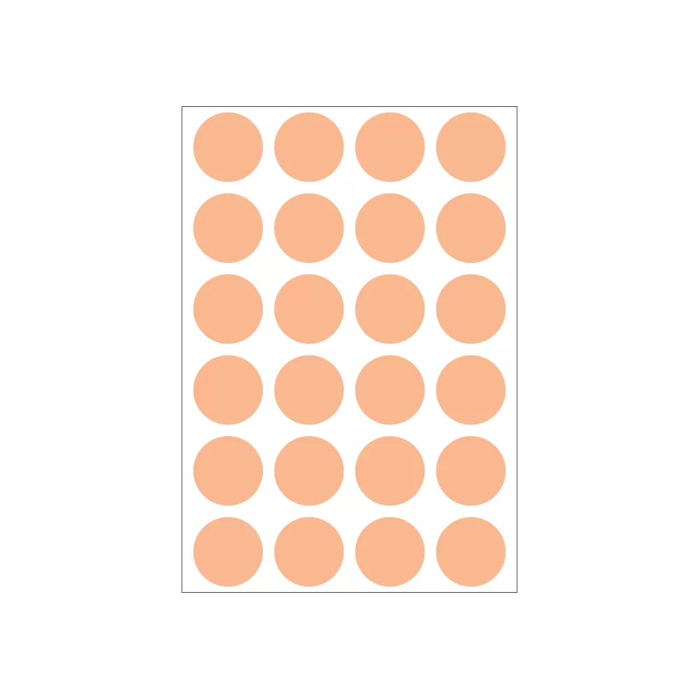 Label, Color Coded Dot Sheet Form - 3/4