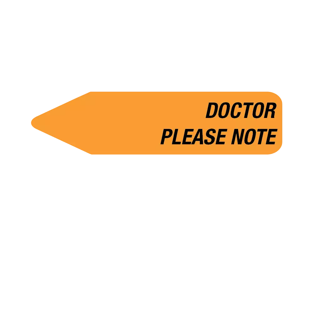 Labeling Flag - Doctor Please Note