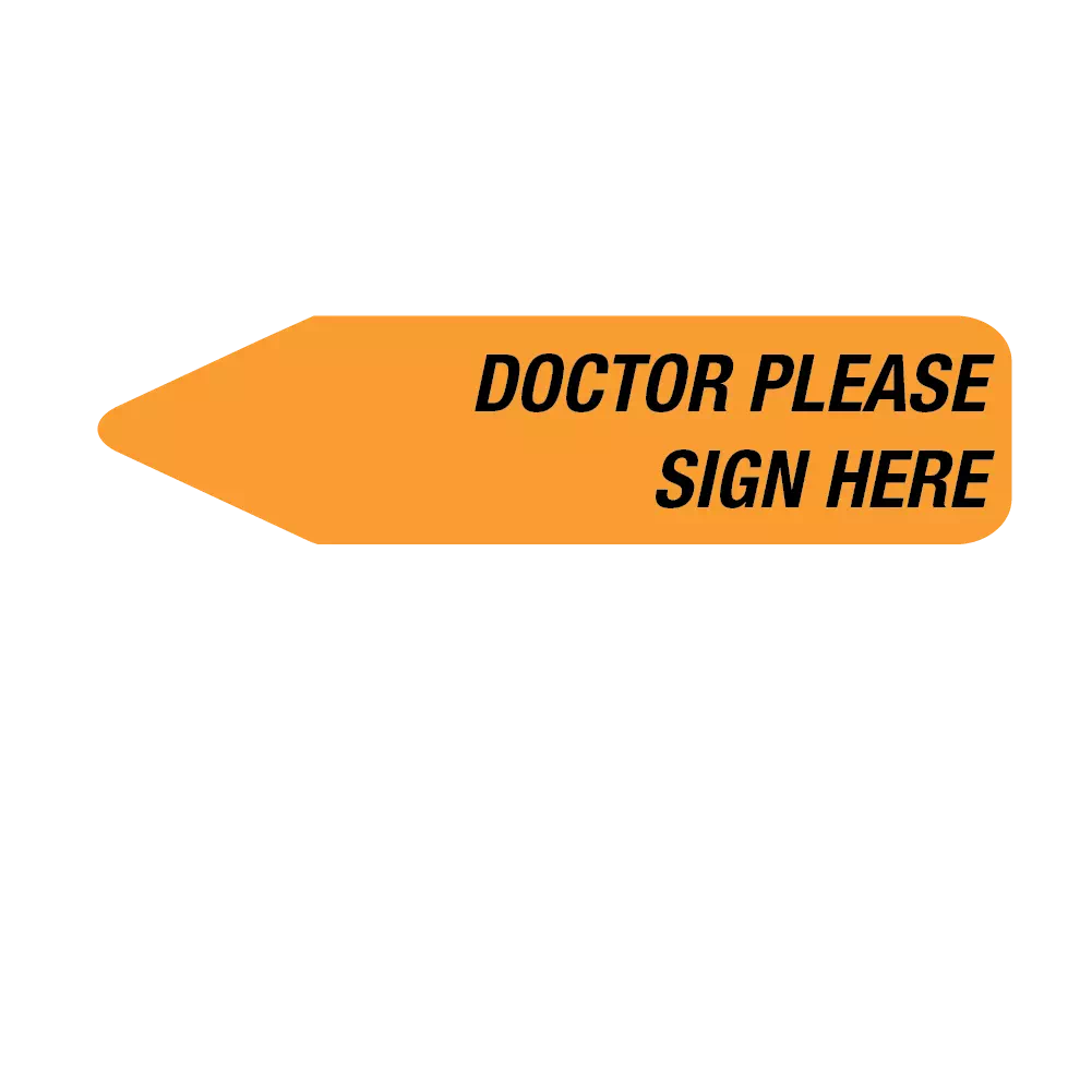 Labeling Flag - Doctor Please Sign Here
