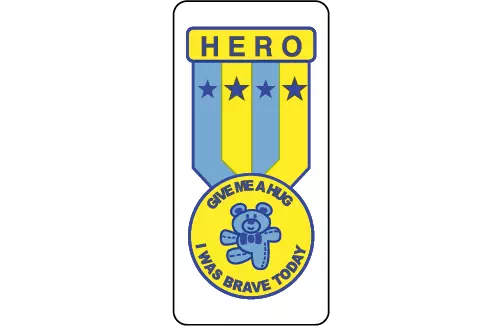 Hero Badge / Give Me A Hug I Was Brave Today