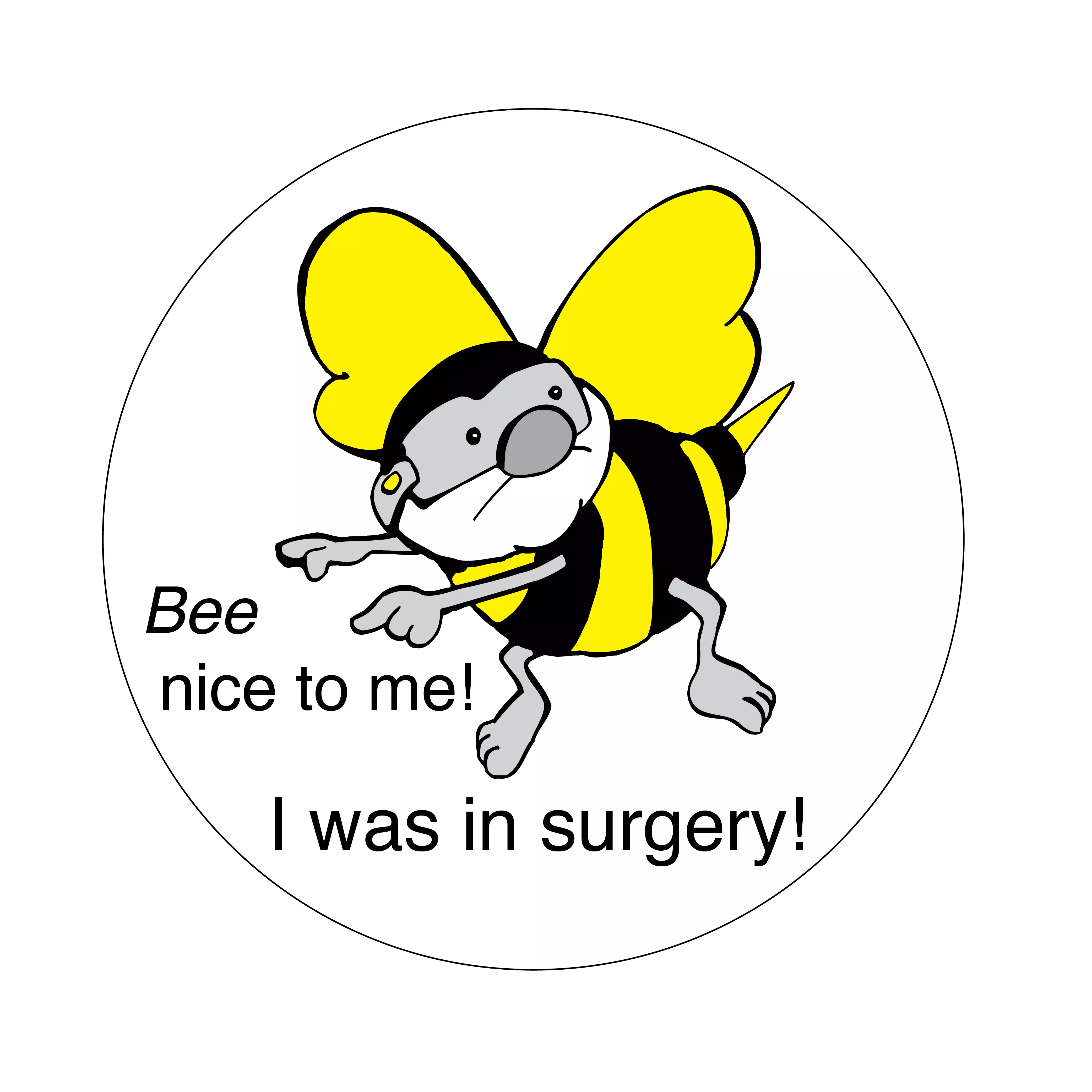 Bee Nice To Me! I Was In Surgery!