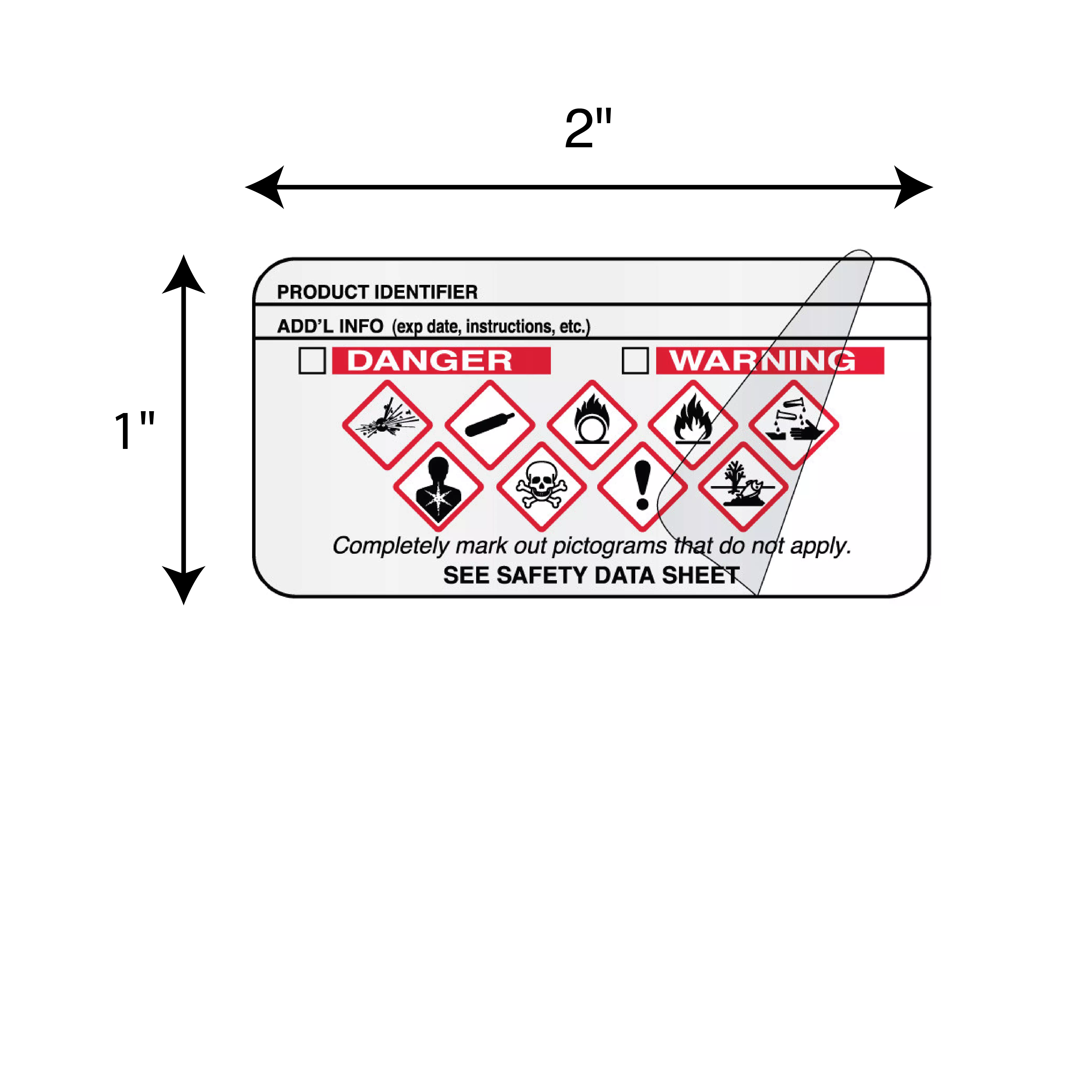 GHS Label - Product Identifier Self-Laminating