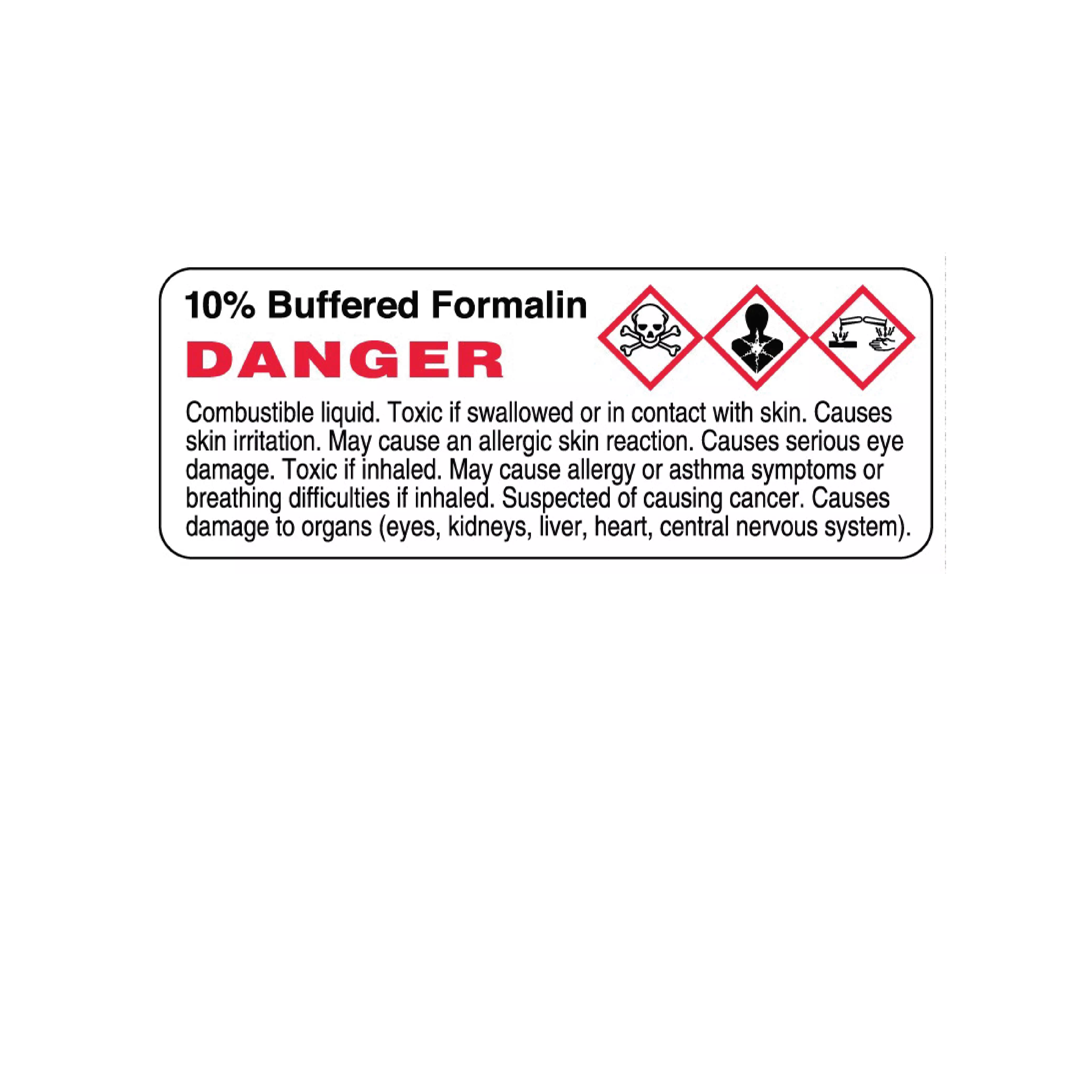 GHS Label - 10% Buffered Formalin Danger