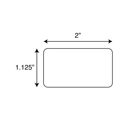 Blank White Handheld Printer Label w/Backside Black Bar